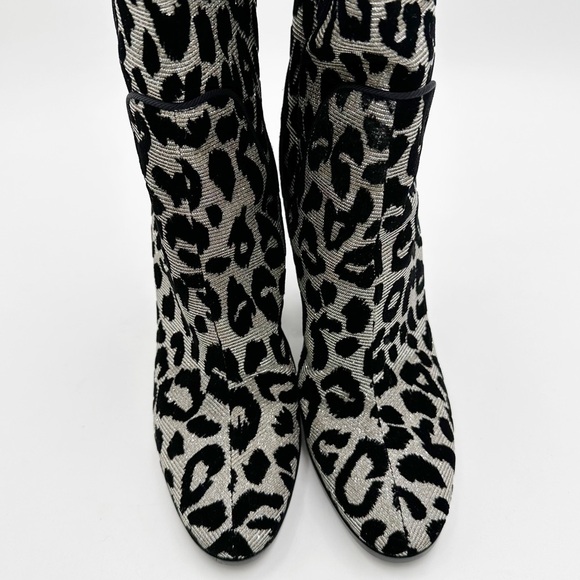 Dolce & Gabbana metallic leopard-print fabric knee boot - Picture 8 of 13